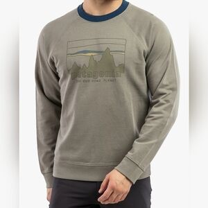 Patagonia Sage Green Men's '73 Skyline Organic Cotton Crewneck Sweatshirt